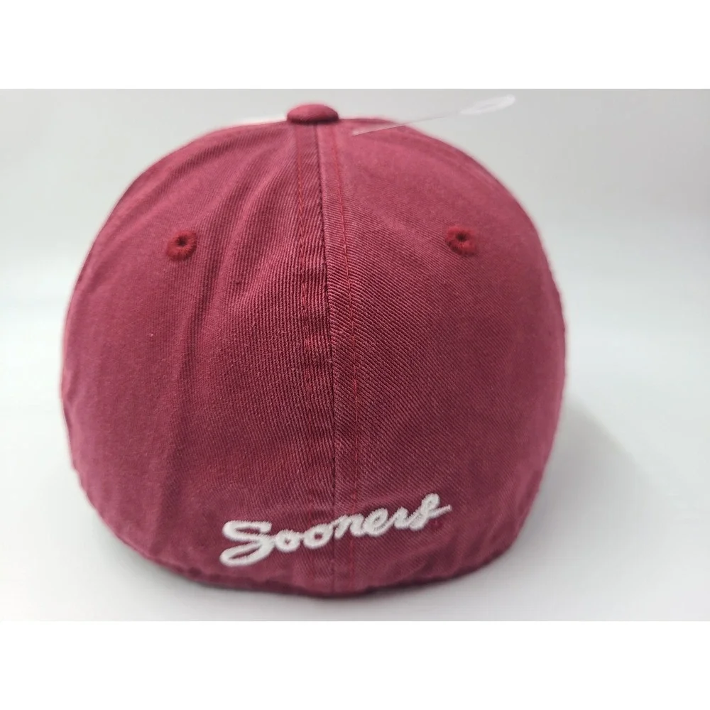 University of Oklahoma Sooners Top of the World Fitted M‎ Hat Cap NCAA White Red